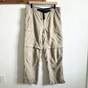 Eddie Bauer Travex Convertible Hiking Cargo Pants Shorts Tan Mens Large 35x30